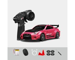 Hstar D43-02 RC Drift Auto 1:43 4WD met Gyroscoop – Mini RC Auto RTR met Proportionele Besturing, LED Verlichting, 2.4GHz Afstandsbediening, Indoor Drift Wagen
