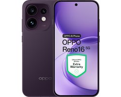 OPPO Reno16 5G 8+512GB Paars Zwart - Extra Garantie