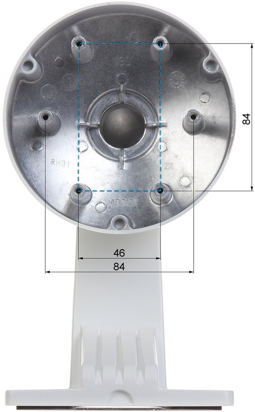 Hikvision DS-1273ZJ-130-TRL-B Zwarte muursteun van aluminium van HI — afbeelding 3