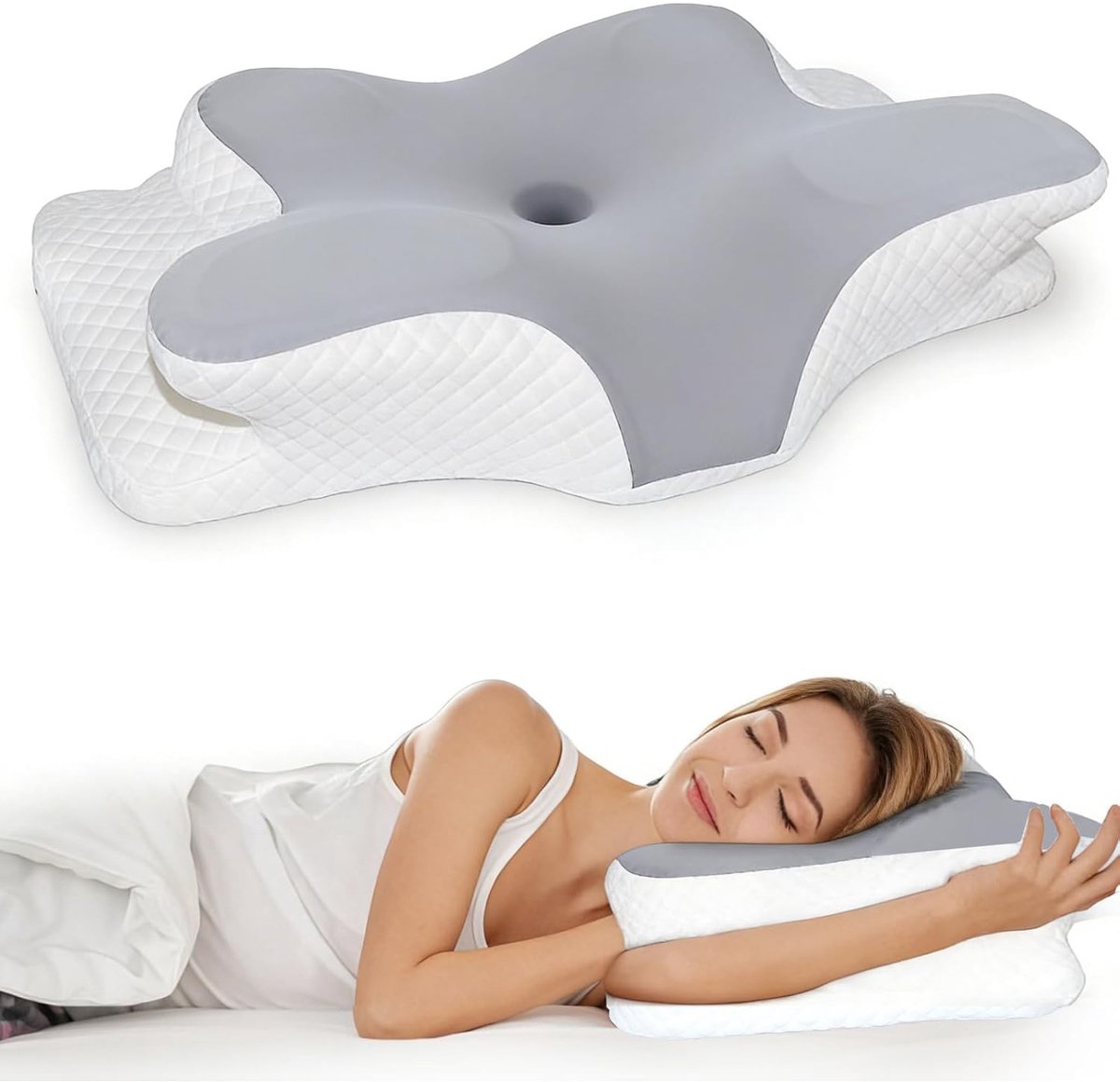 Neksteunkussen Voor Verlichting Van Nekpijn - Nekkussen - Hoofdkussen - Bedkussen Van Traagschuim - Ergonomisch Contourkussen