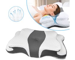 Kussens Van Traagschuim - Neksteunkussen Voor Pijnverlichting - Ergonomisch Voorgevormd Bedkussen - Hoofdkussen - Vlinderkussen