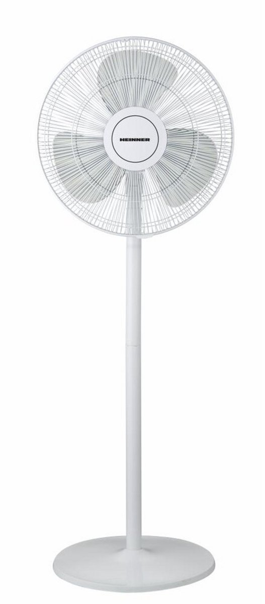 Heinner Staande Ventilator – Verstelbare Hoogte – 50 W – 3 Snelheidsstanden – Oscillatiefunctie – 130 cm – Wit