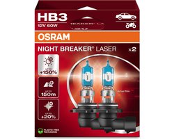 Osram Night Breaker - Laser HB3 - 150% Helderder Licht - 150m Zichtbaarheid