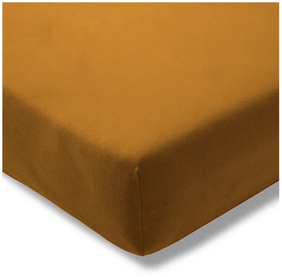 Estella 245 - Rekbaar jersey hoeslaken - 150 x 200 cm - Honinggeel