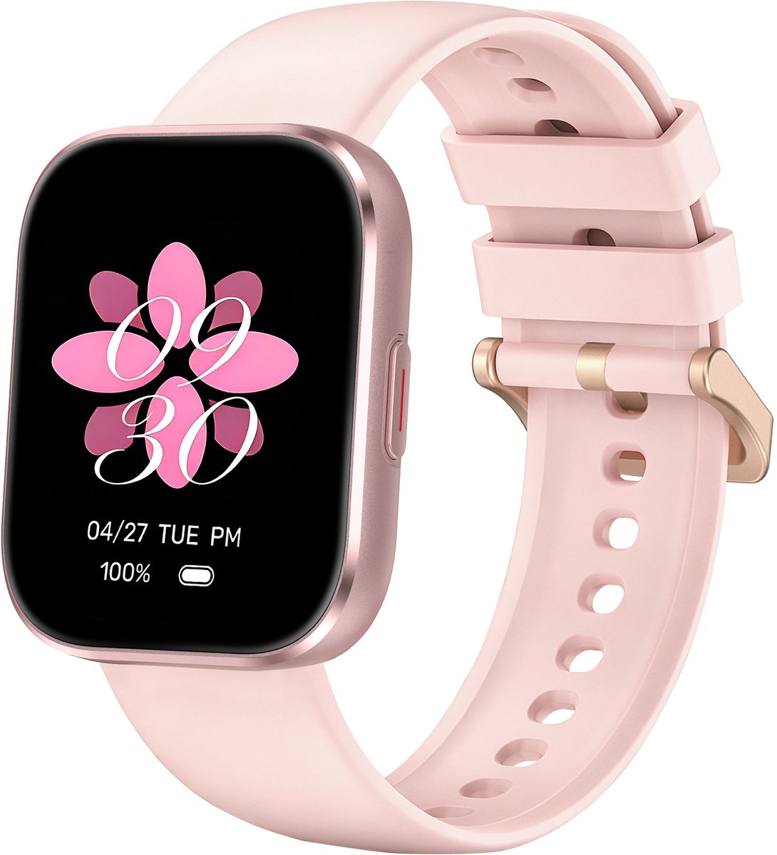 Sytifro Smartwatch Dames & Heren met Bluetooth Bellen - 1.83 Inch HD Scherm - Hartslagmeter - Slaapmonitor - Stappenteller - IP68 Waterdicht - Geschikt voor iOS & Android - Roségoud