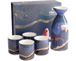 Tokyo Design Studio - Kawaii Sake Set - 5-delig - 1 Fles + 4 Kopjes - 120 ml / 50 ml