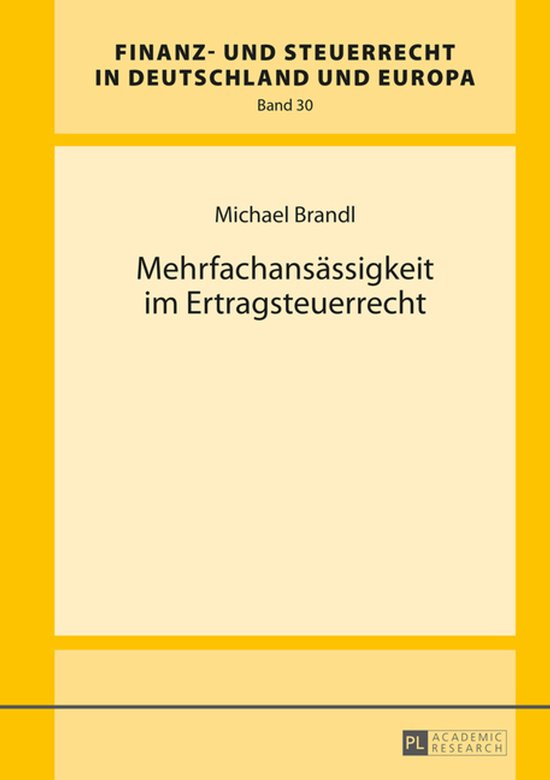 Finanz- und Steuerrecht in Deutschland und Europa 30 - Mehrf ... - cover