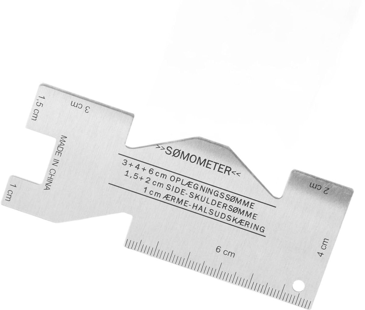 Metalen Naailiniaal - Meetinstrument Handwerk - Nauwkeurig Meten - Flexibel Lichtgewicht - 10x4 cm - Aluminium