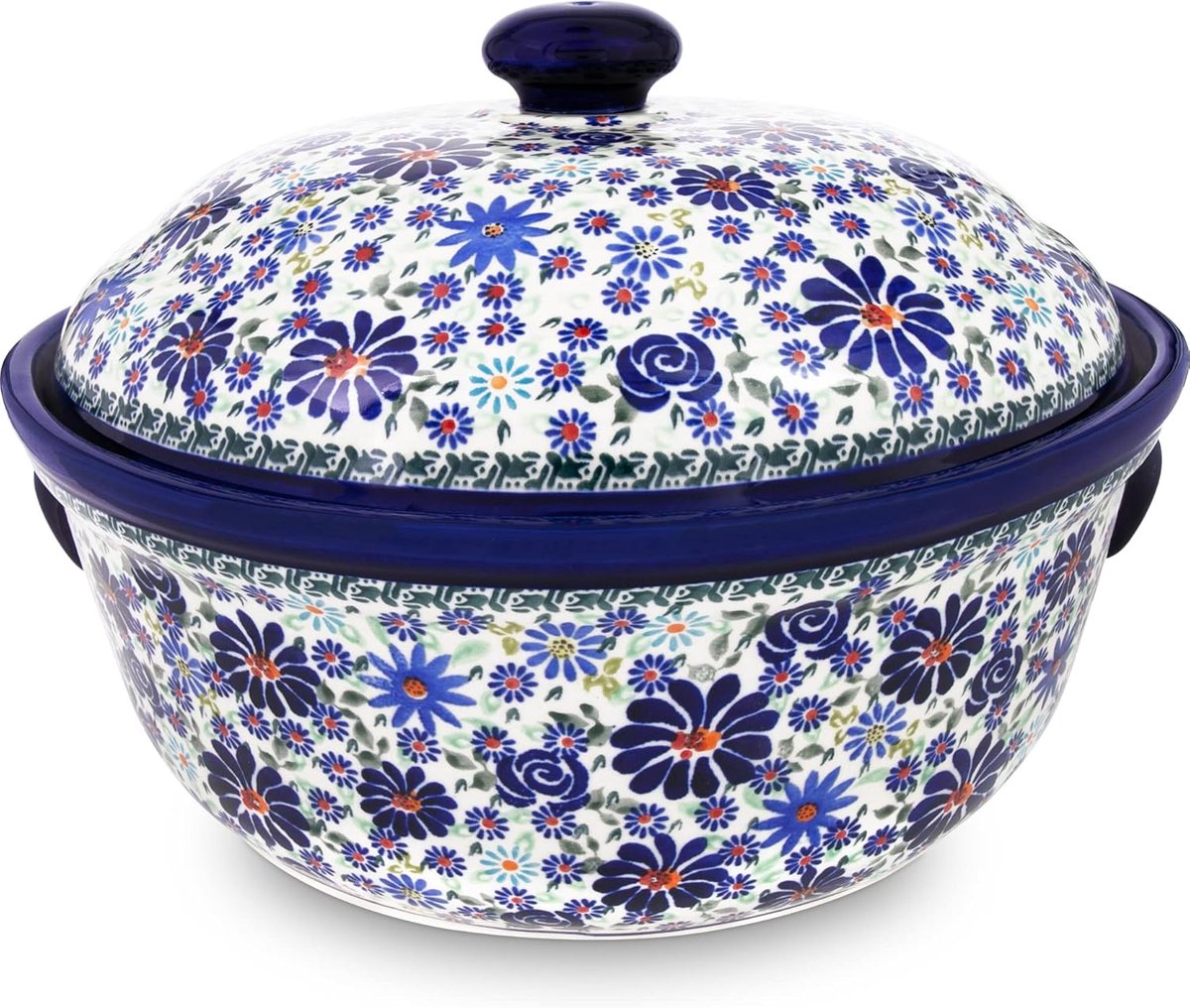 Broodtrommel XXL - Keukenpot - Brood Vers Houden - Handgemaakt Decor - 36.5x23cm - Multicolor