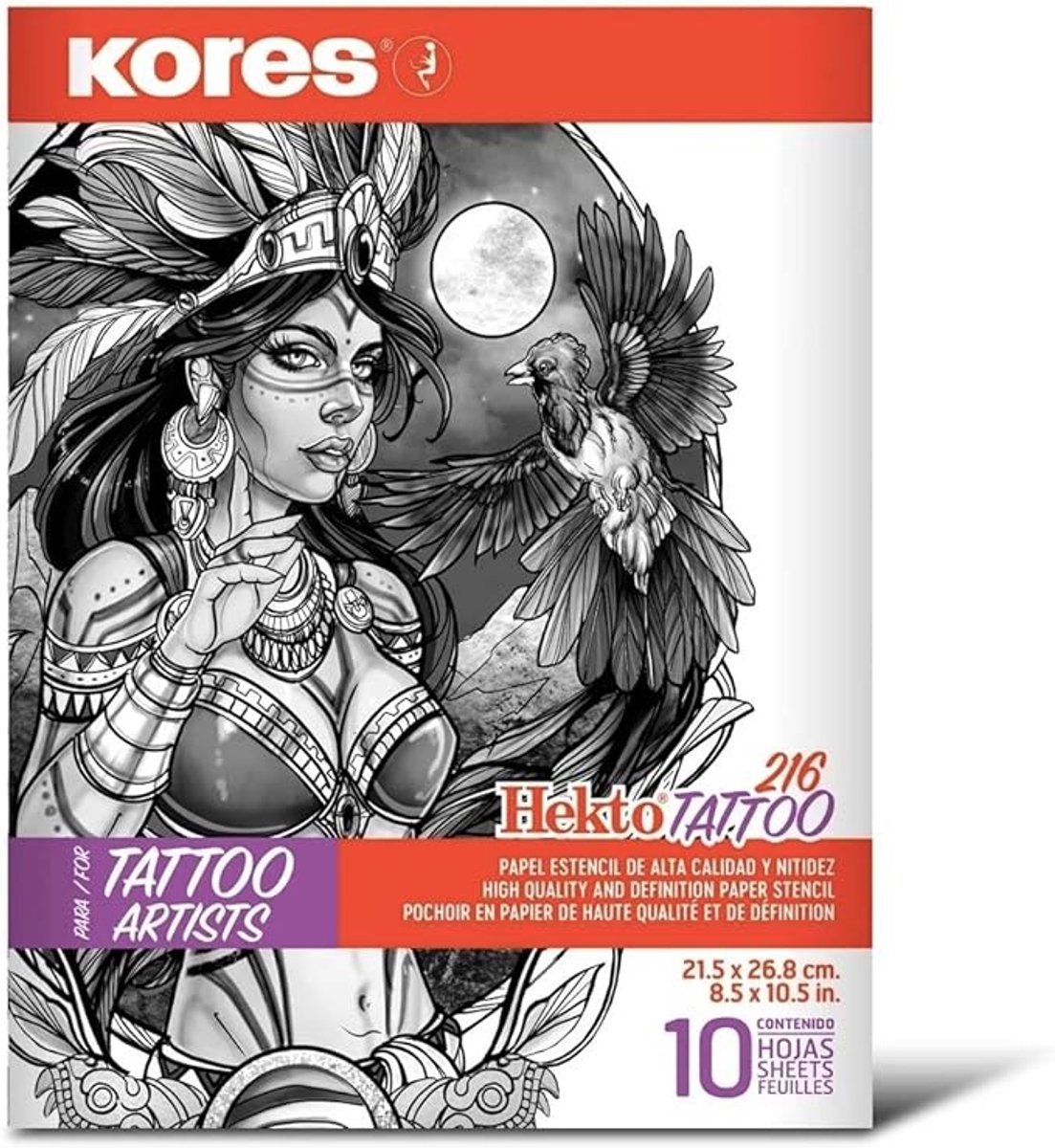 Tattoo transferpapier Kores, pak à 10 stuks