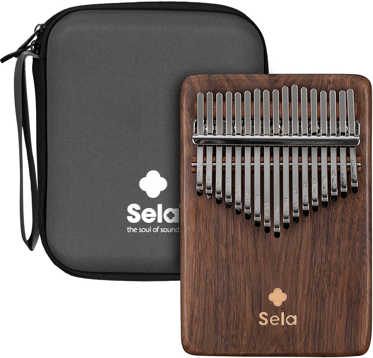 Sela SEKL17WS Solid Black Walnut 17 kalimba C-majeur