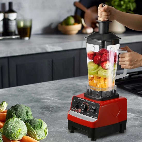 Krachtige Keukenblender 2L - 4500W Professionele Smoothie Blender - 15 Snelheidsstanden - Voor Smoothies, Shakes, Soepen en IJs Crushen — afbeelding 5