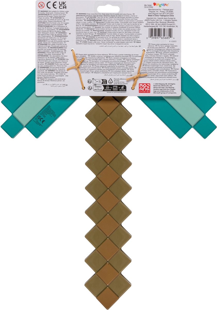 Disguise - Minecraft Diamond Pickaxe Weapon Kids - speelgoed houweel — afbeelding 3