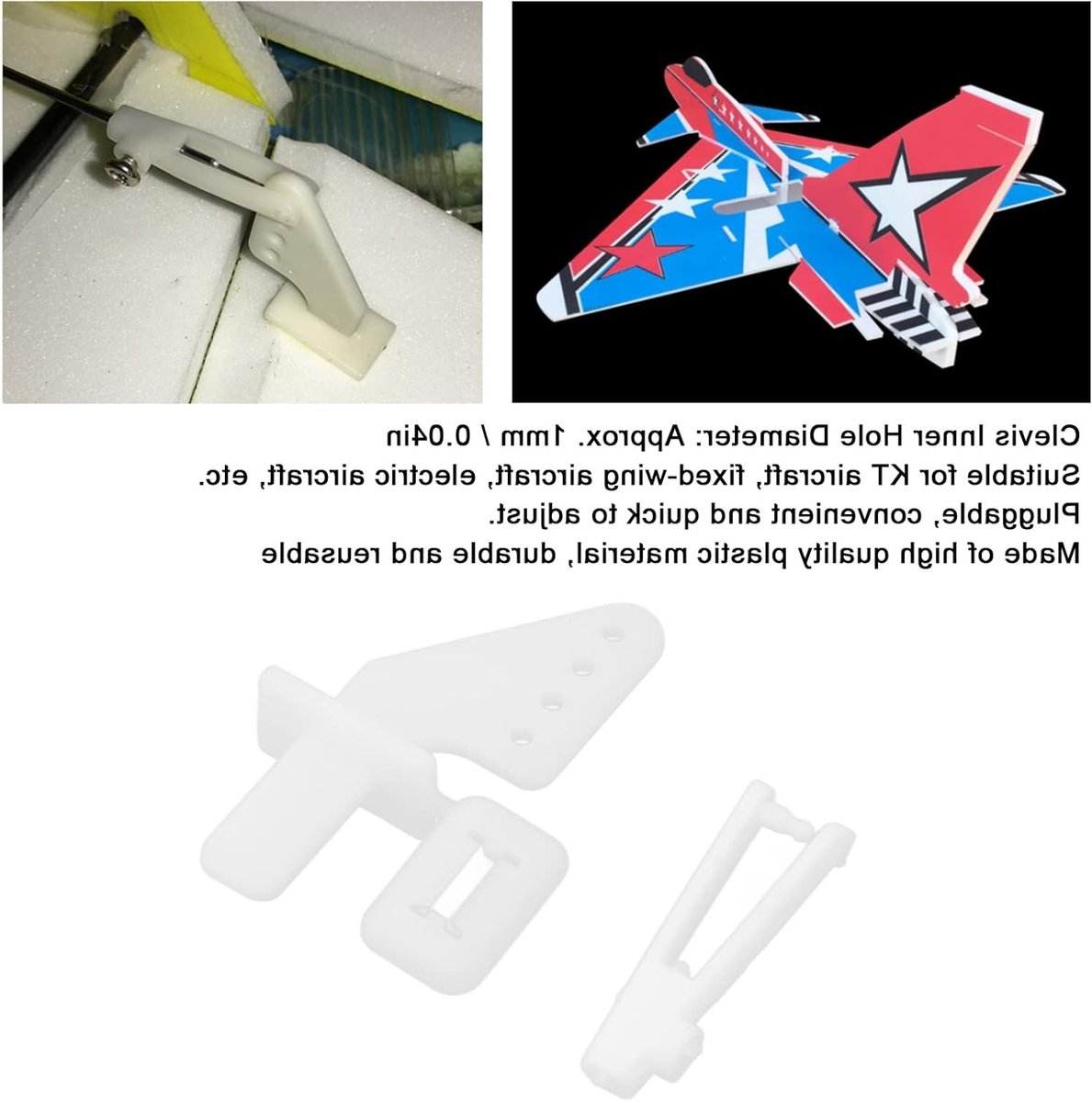 Set van 20 Controle Hoorns met 4 Gaten voor RC Vliegtuigen en Foam Vliegtuigen - Ideaal voor Stuurhoorn en Roderhoekinstelling