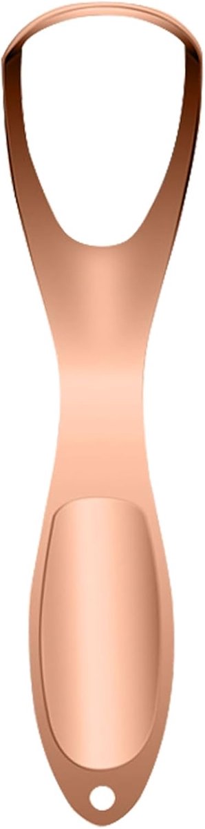 Reistongschraper Ademverfrisser - Mondverzorging Hulpmiddel - Frisse Adem - Roestvrij Staal - 14.5 cm - Zilver