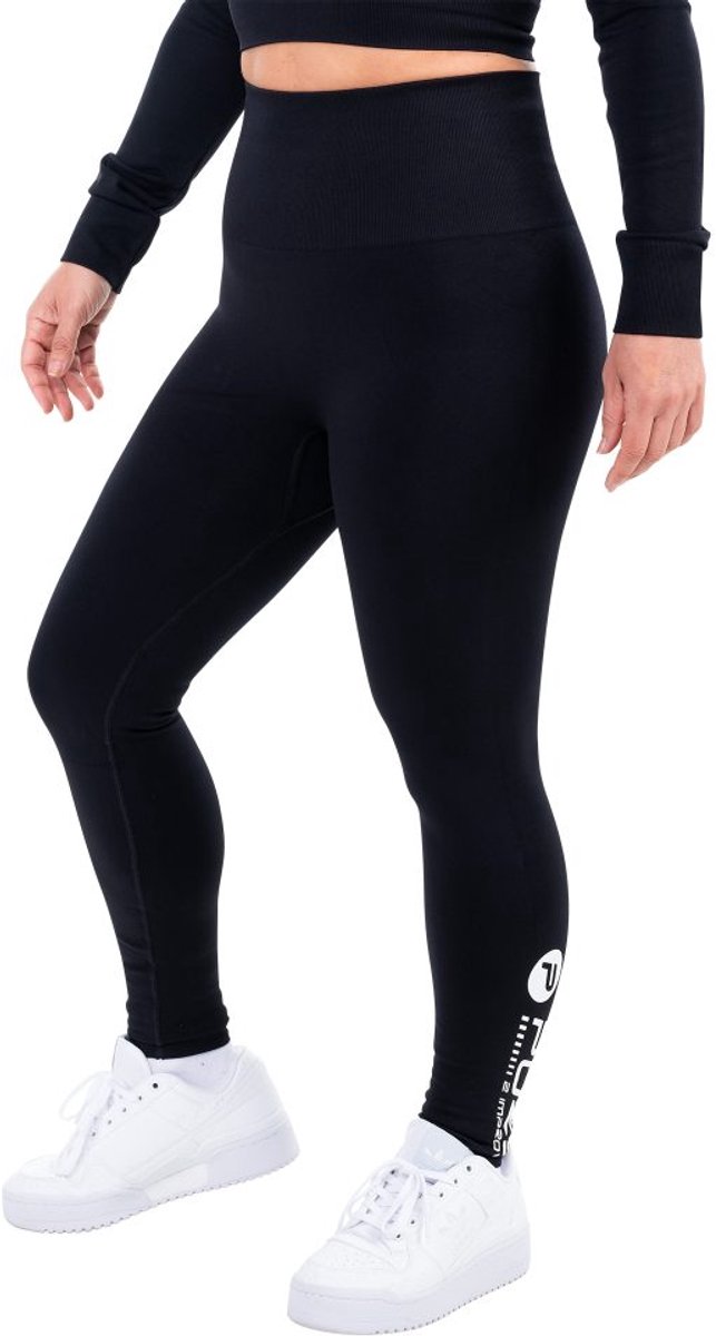 Pure2Improve Sportlegging Dames - Maat S - Zwart - Trainingsbroek Dames - Sportbroek van Pure2Improve — afbeelding 3