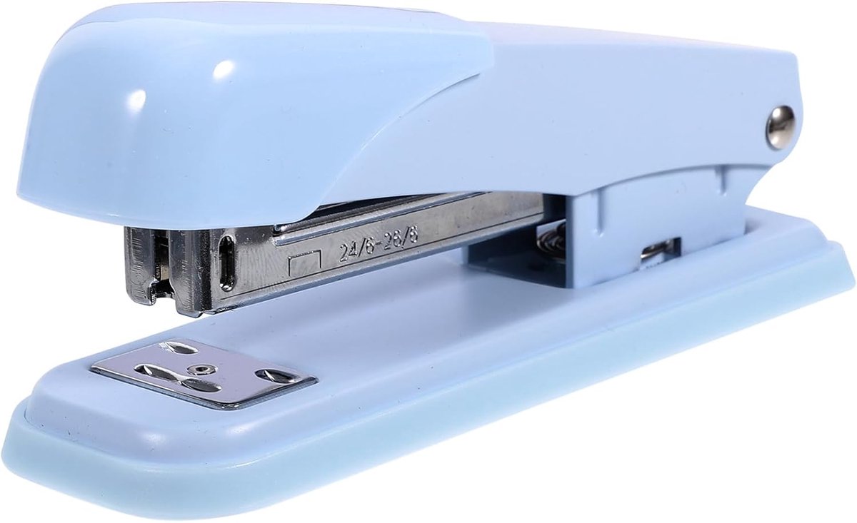 Draagbare Nietmachine - Bureau Nietapparaat - Papier Binden - Stevig Metalen Frame - 12.5 cm Lengte - Hemelsblauw