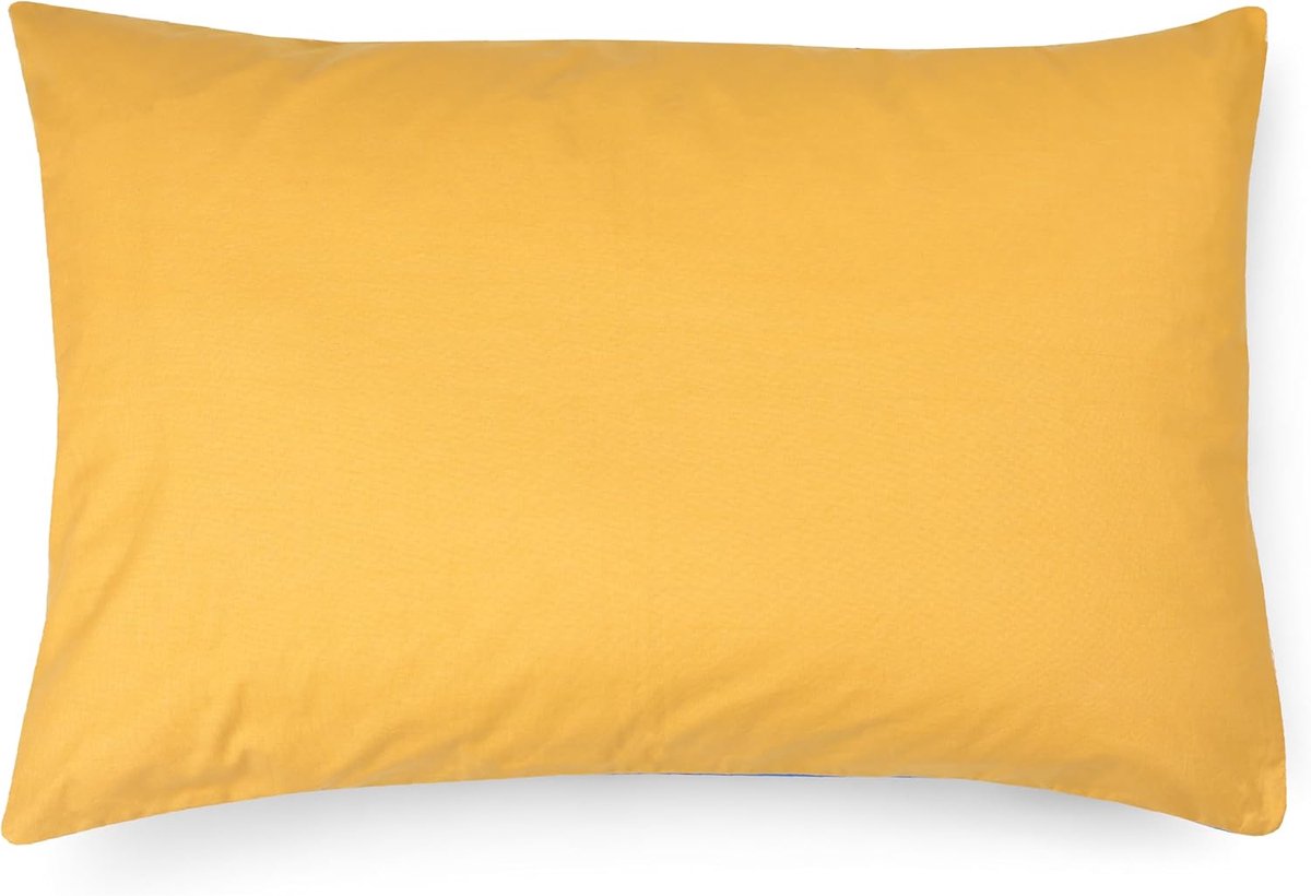 Famanu Kussensloop voor kinderen van 100% katoen, 40 x 60 cm, mosterdgeel, speciaal ontworpen voor een zachte en comfortabele slaapervaring in een vrolijke slaapkamer