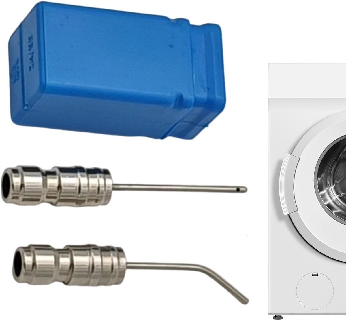 Hogedrukreiniger Mondstuk - Reinigingsnaald Set - Efficiënt Reinigen - Gerichte Hogedrukstroom - 13.8 x 4 x 1 cm - Zilver