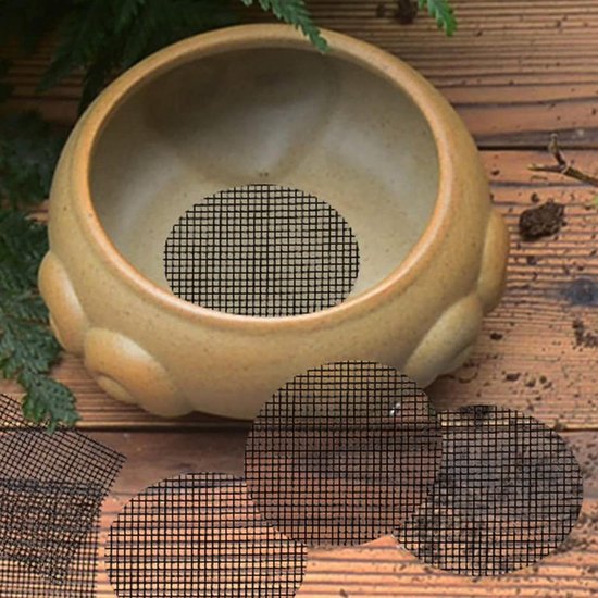 5 stuks-Rechthoekig bloempotma-Planten Mesh Pads-Bloempotrooster-Bloempot Gaas Pakking-plastic bloempot gat gaasmat-Drainage rooster planten-gaas tuinmat-Voorkomt Bodem Lekkage-20x30cm van Merkloos	 — afbeelding 5