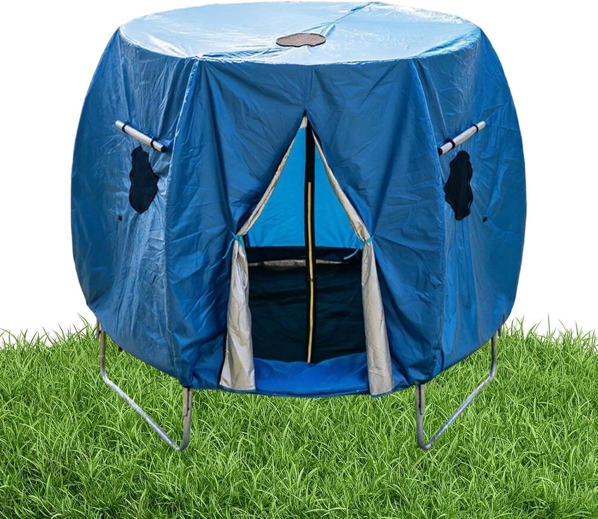 Trampolinetent - Luifel Afdekhoes - Buiten spelen - Geoptimaliseerde ventilatie - Tot 4.3 meter - Blauw
