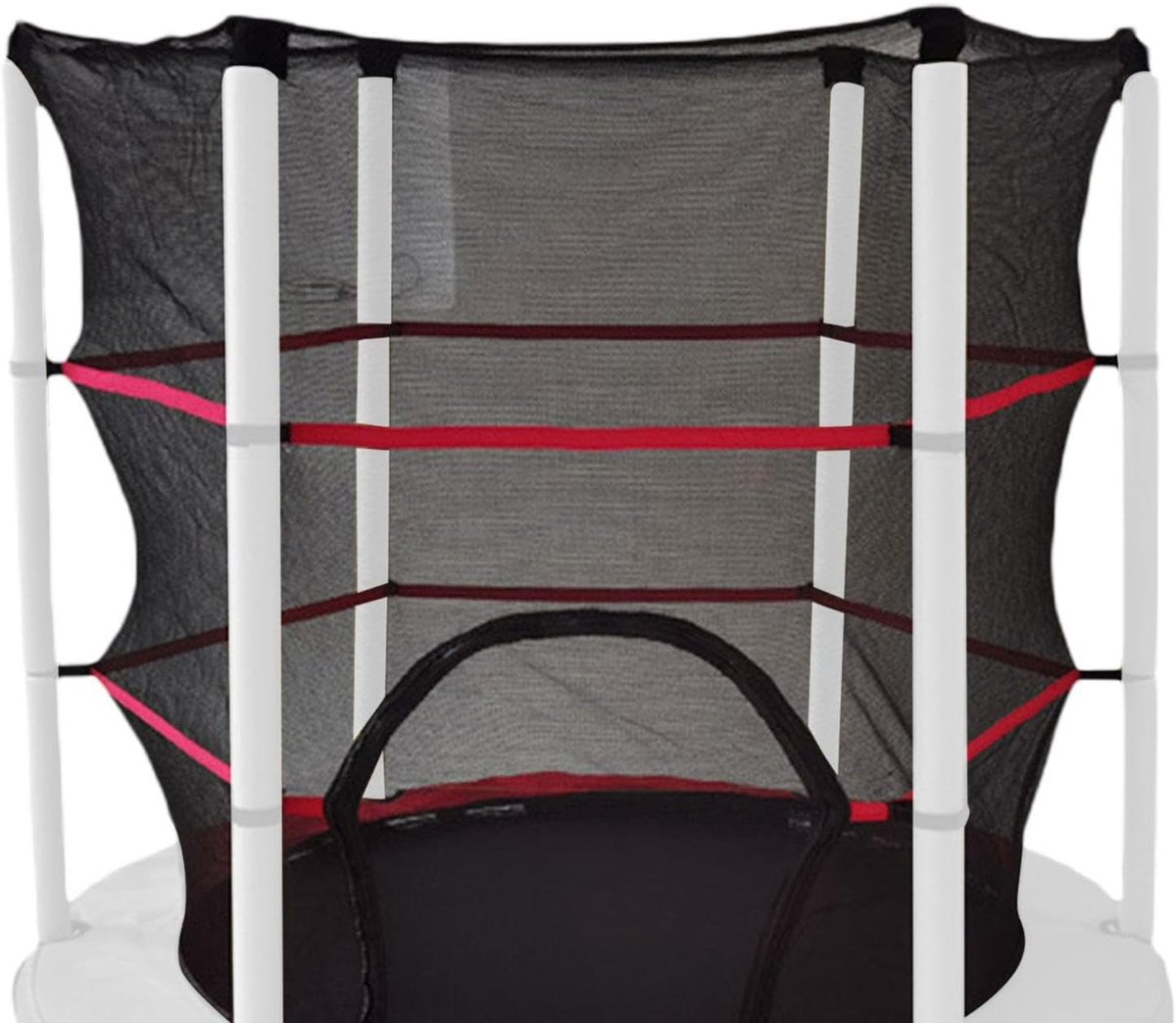 Trampoline Veiligheidsnet - Trampoline Omheining - Kinderen Veilig Spelen - Universele Pasvorm - 130 cm Hoog - Zwart