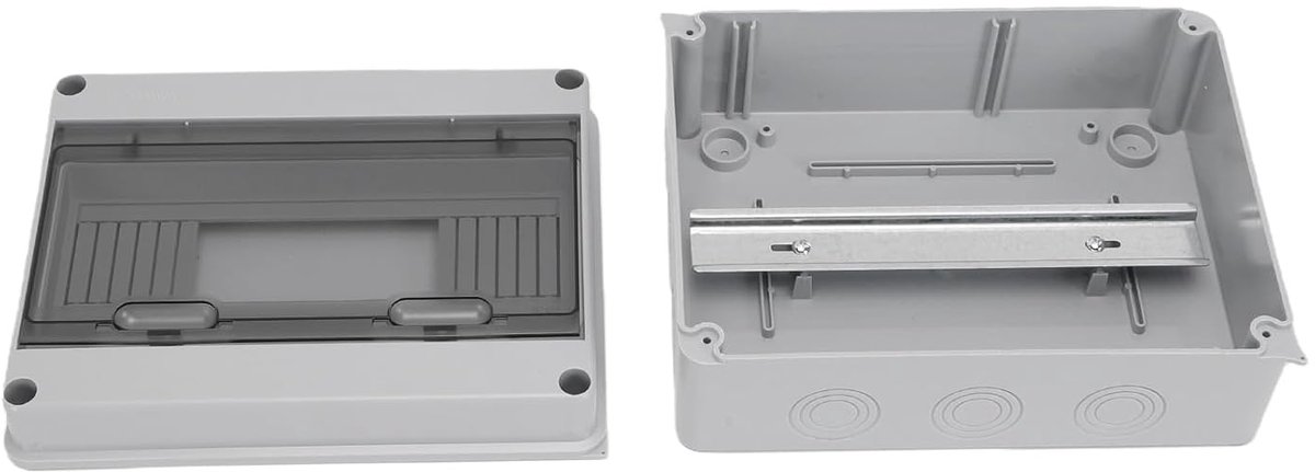 Stroomverdeelkast - Zekeringkast - Zonne-energie aansluitingen - IP65 Waterdicht - 12-voudig - Grijs