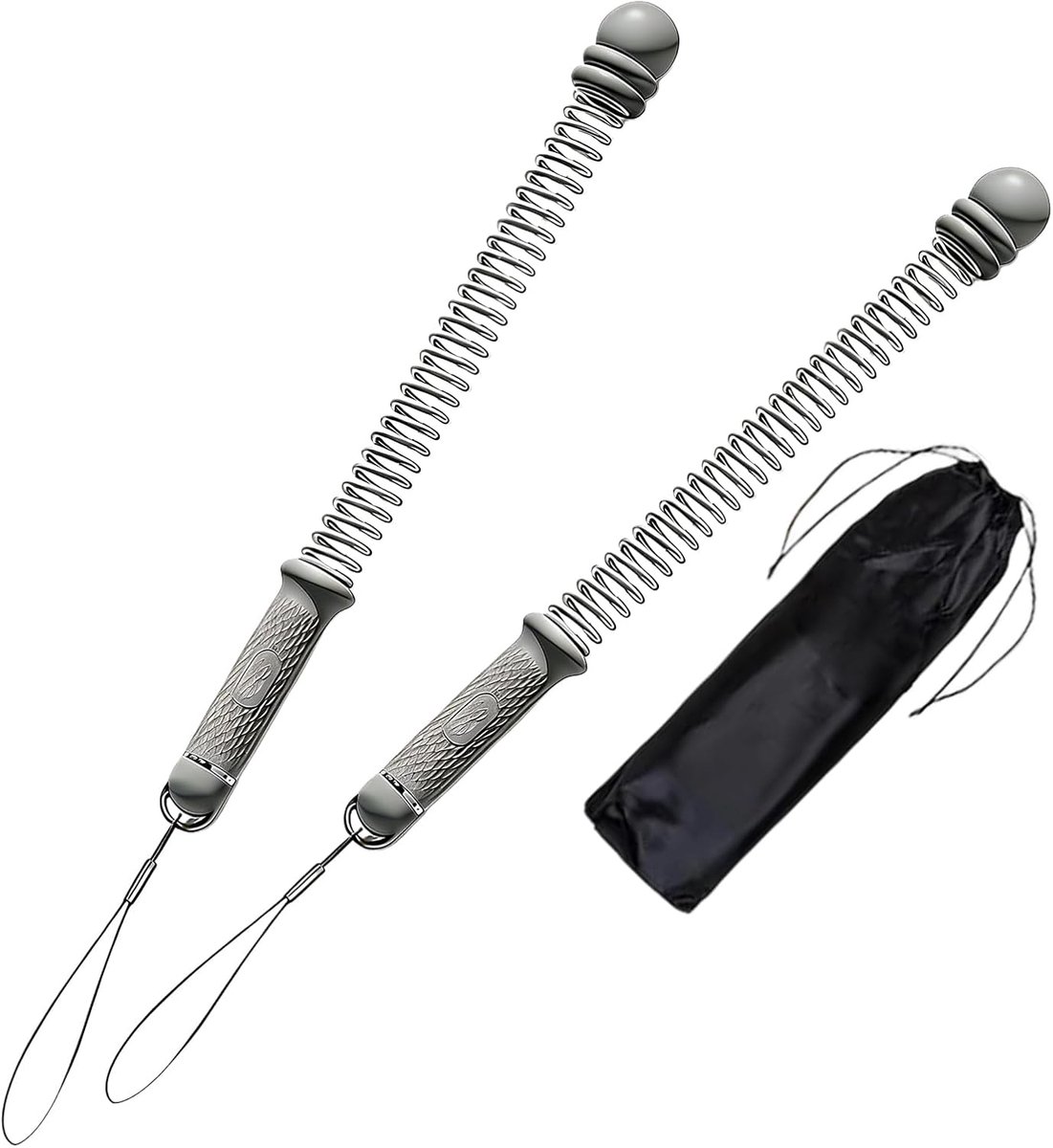 Draadloos trainingskoord - Fitness touw - Full body training - Verstelbare gewichten - 44 cm - Grijs