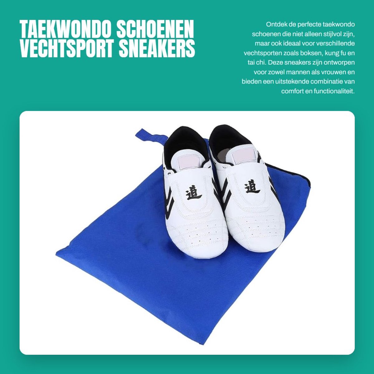 Dailygoods- Taekwondo Schoenen Lichtgewicht - Vechtsport Schoenen - Ademend - PU Materiaal - Inclusief Opbergtas - Maten 37-42 - Vechtsportschoenen