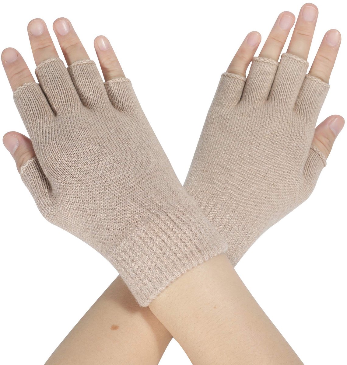 Dailygoods- Vingerloze Handschoenen Zacht en Rekbaar - Gebreide Handschoenen - Winterhandschoenen - Computer/Smartphone Gebruik - Cadeau voor Vrienden en Familie