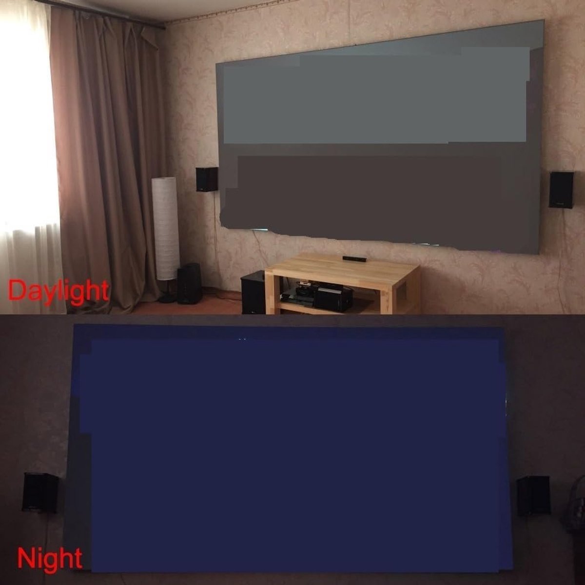 Projectiescherm - Reflecterend Doek - Thuisbioscoop Creëren - Draagbaar Ontwerp - 30 inch - Mat Wit