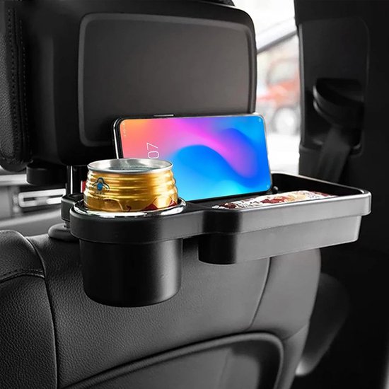 Auto Tafel - Reis Bureau - Eten en Werken - Opvouwbaar Ontwerp - 26.5 cm - Zwart — afbeelding 3