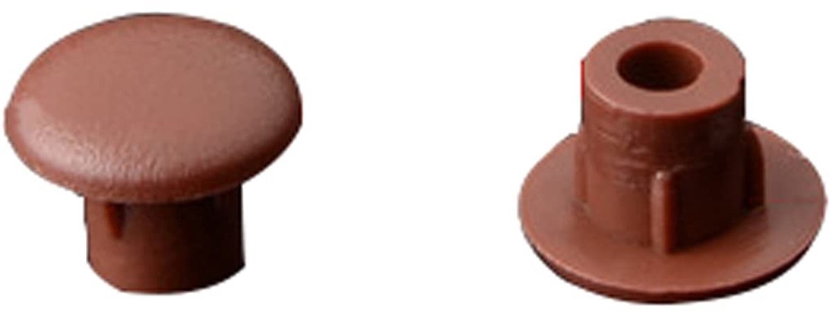 Dailygoods- Gatplug - Cilindrisch - Hoogwaardig PP-kunststof - 6mm Diameter - 100 Stuks - Sterk en duurzaam - Afdekkap