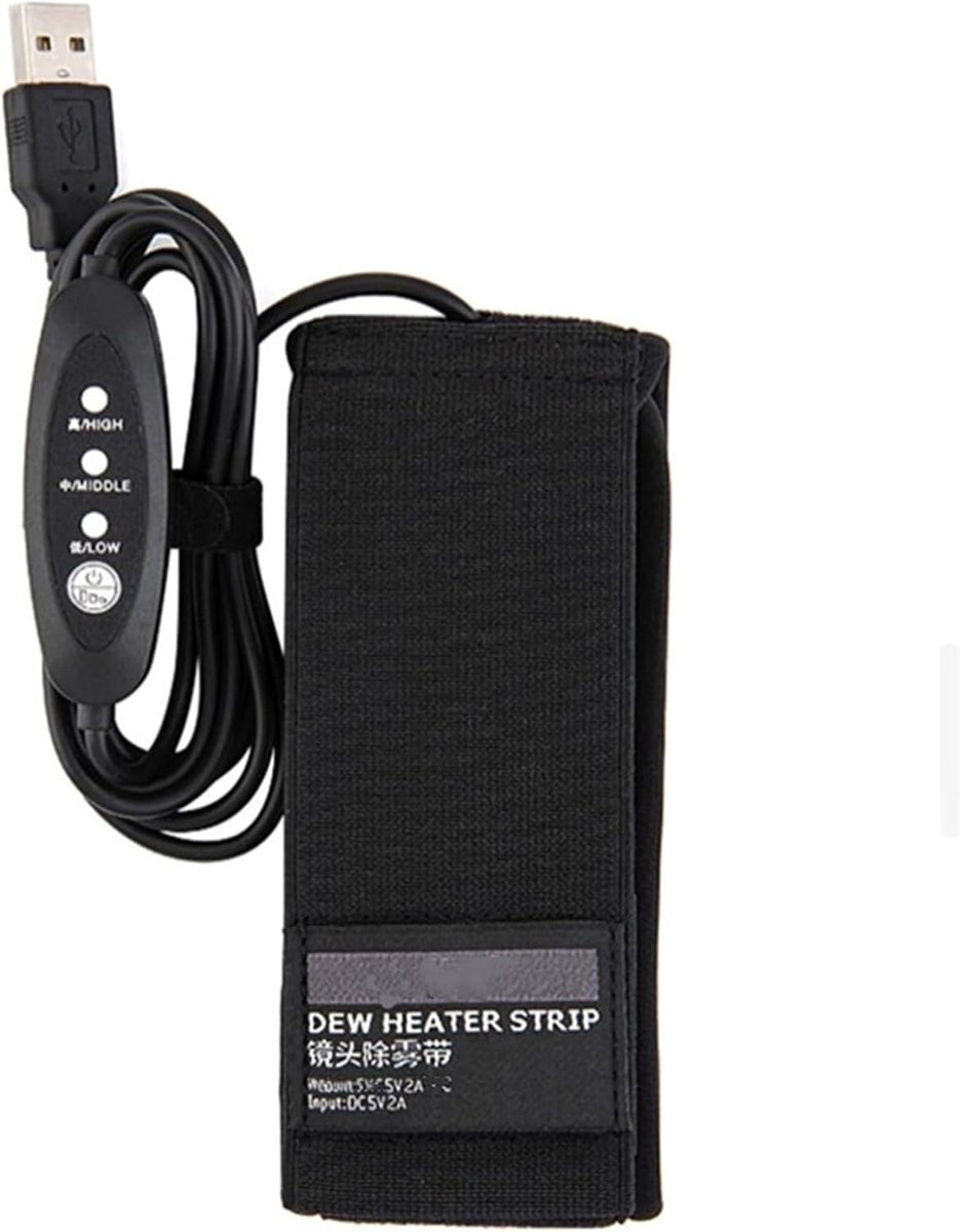 Verwarming voor camera - Anti-condens band - Heldere beelden - Instelbare warmte - 28 x 6.5 cm - Meerkleurig