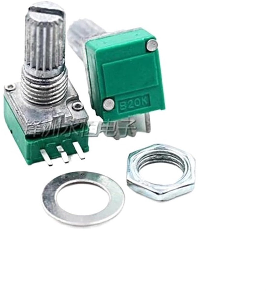Potentiometer Set - Draaipotentiometer Trimmer - Audio Aanpassen - 3-Pins Model - 10 Stuks - Zilverkleurig