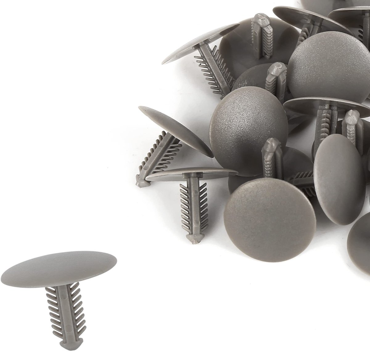 Dailygoods- Klinknagels set van 30 stuks - Kunststof bevestigingsmateriaal - Geschikt voor auto/motorfiets - Totale lengte 17 mm - Kopdiameter 20 mm - Gatdiameter 5 mm