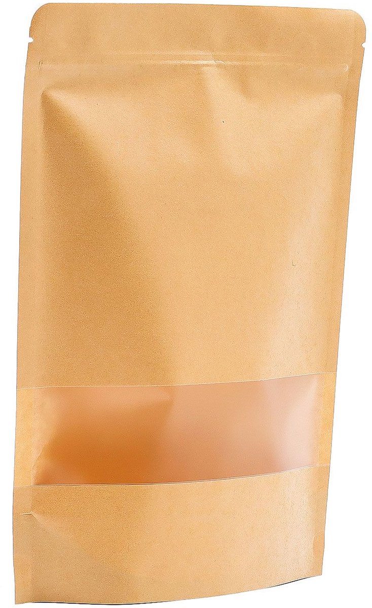 10x Kraft Window Bag 18x26 cm