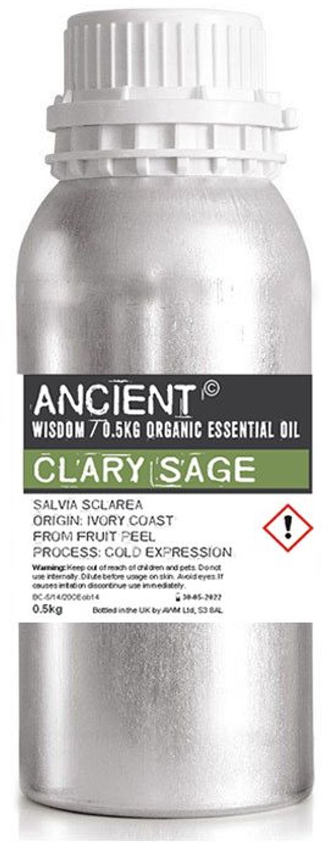 Clary Sage Organic Essential Oil 0.5kg