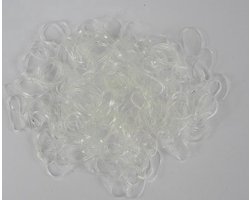 Élastiques à cheveux Rasta transparents 250 pièces.