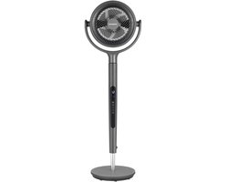 Heinner Staande Ventilator met Afstandsbediening – DC Motor – 20 W – 12 Snelheidsstanden – TURBO-functie – Aromatherapie Compartiment – LED-display – Touchbediening – 12 Uurs Timer – 112 cm – Grijs
