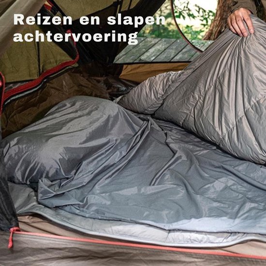 Thuys - Slaapzakvoering Katoen 210x80cm - Lichtgewicht - Hygiënisch en Compact - voor Kamperen - Hotels en Backpacken van Thuys — afbeelding 2