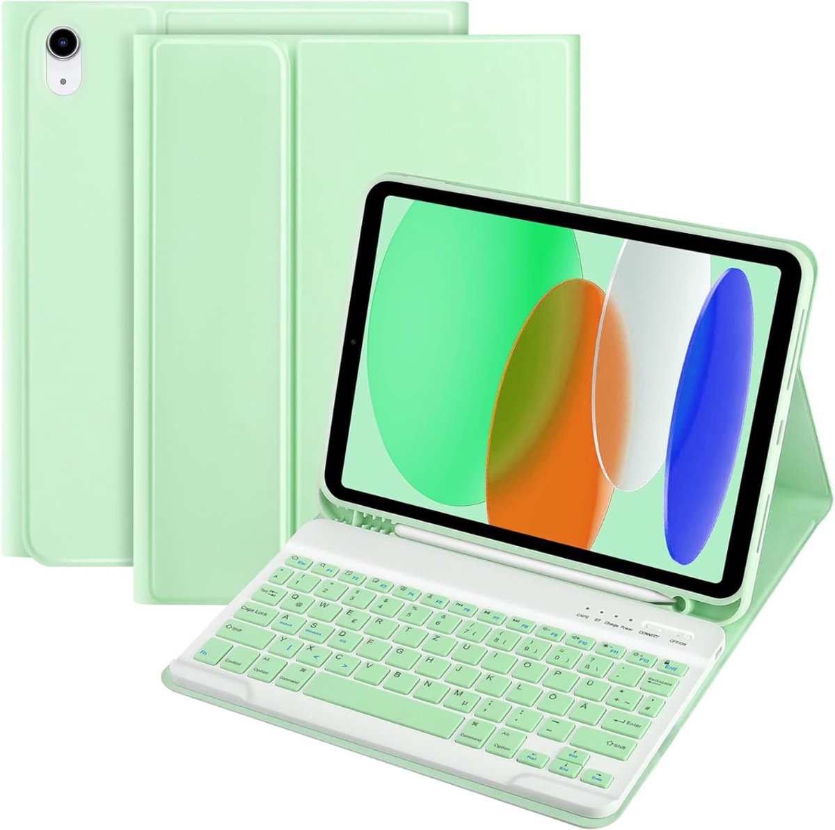 SP® Ipad Hoes met Toetsenbord - Toetsenbordhoes voor Ipad - Beschermhoes met Toetsenbord voor Ipad 11e/10e Generatie - Groen - 26cm x 21cm x 2cm