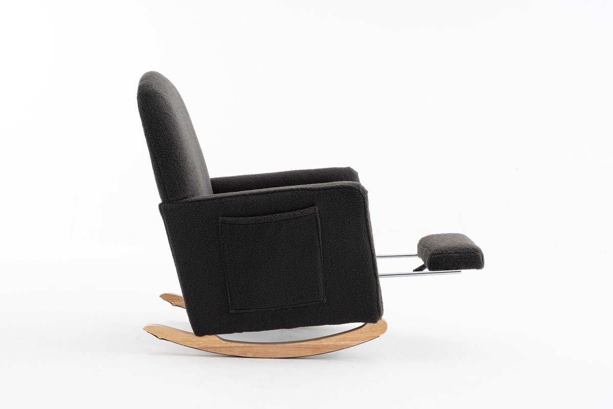 YYchan fauteuil met voetenbank - grijs - 67 x 126 x 98 cm