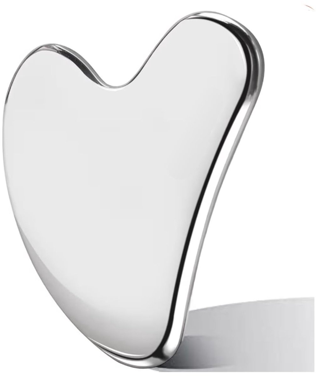 Gua sha - Guasha - Metaal - Gezichtssteen - Circulatie - Gezichtsschraper - Massage tool - Onbreekbaar - Gezichtsmassage - Lymfe drainage - RVS - Jonyx