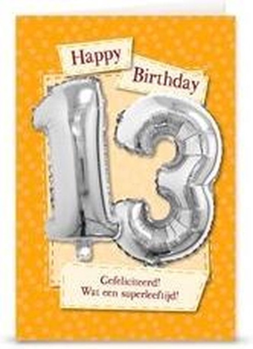 Kaart - Leeftijdballon - 13 Jaar