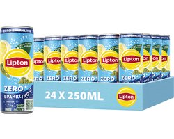Lipton Ice Tea blik - Sparkling Zero - zonder suiker - 24 x 250 ml - Voordeelverpakking