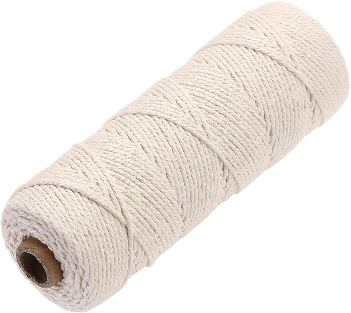 Premium Katoen Macrame Touw 2 mm x 100 m, Ideaal voor Macrame Kunst, Handwerk en DIY Projecten, Zacht en Chemisch Vrij
