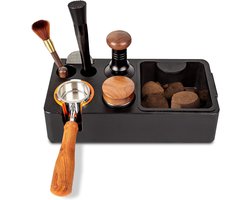 Tamperstation voor espresso met filterdragers 51-58 mm, 4-in-1 koffiezetstation met container en tamperhouder voor perfecte koffiezetervaring