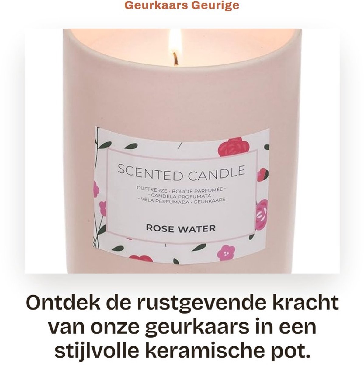 Dailygoods- Geurkaars in keramische pot Ø 8,5 x 10 cm - Geurkaarsen set - Geurkaarsen gesc