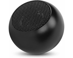 Kleine draadloze Bluetooth luidspreker van metaal, krachtige bas, 360 graden surround geluid, draagbaar voor wandelen, fietsen en thuis (zwart)